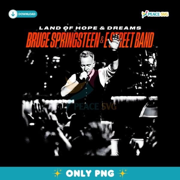 Bruce Springsteen Monochrome Live Performance Land Of Hope And Dreams PNG