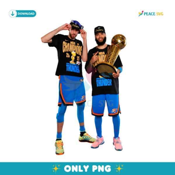 Chet Holmgren Kenrich Williams 2025 Nba Champions Celebration Pose PNG