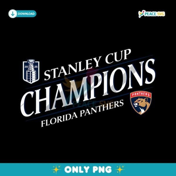 Florida Panthers 2025 Stanley Cup Champions Prime Time PNG