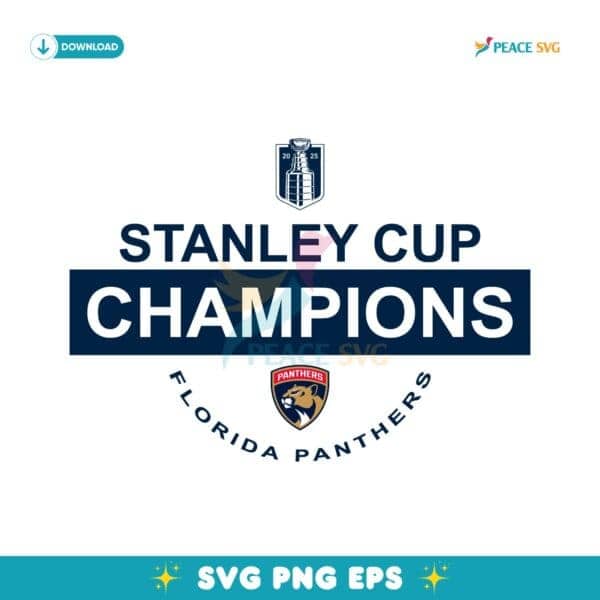 Florida Panthers 2025 Stanley Cup Champions SVG