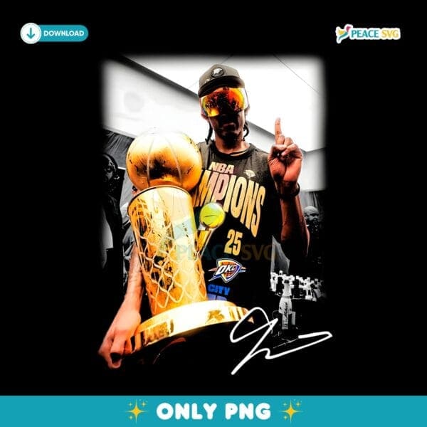 Jalen Williams Okc Thunder 2025 Nba Champions Trophy PNG
