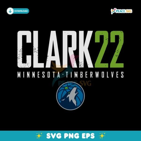 Jaylen Clark Minnesota Timberwolves Number 22 SVG