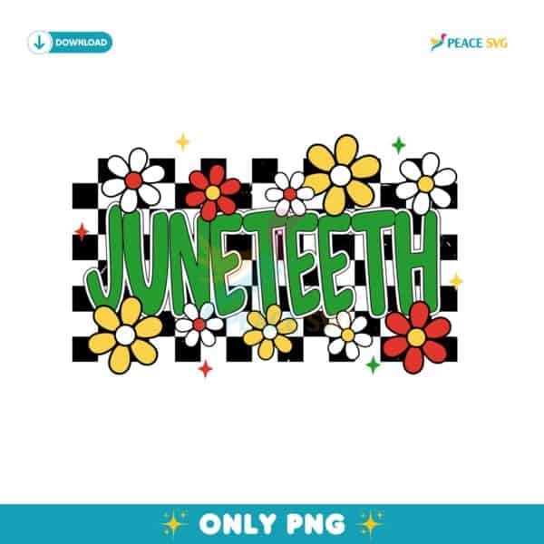 Juneteenth Retro Coquette Floral Daisy PNG