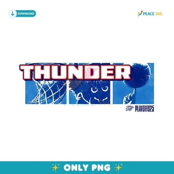 Ladies Oklahoma City Thunder 2025 Playoff Block PNG