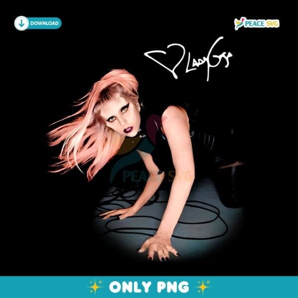 Lady Gaga Pop Diva Gothic Stage Pose PNG
