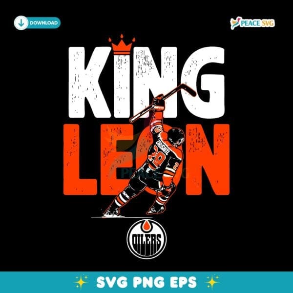 Leon Draisaitl Edmonton Oilers King Leon SVG