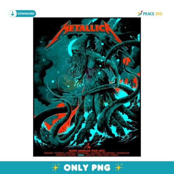 Metallica M72 Tampa Pop-Up Shop North American Tour 2025 PNG