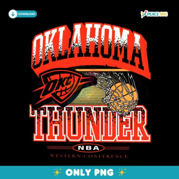 Oklahoma City Thunder City Edition Western Conference Slam Dunk PNG
