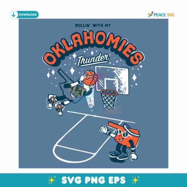 Oklahoma City Thunder Rollin With My Oklahomies SVG