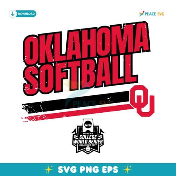 Oklahoma Sooners Softball College World Series Stripe SVG