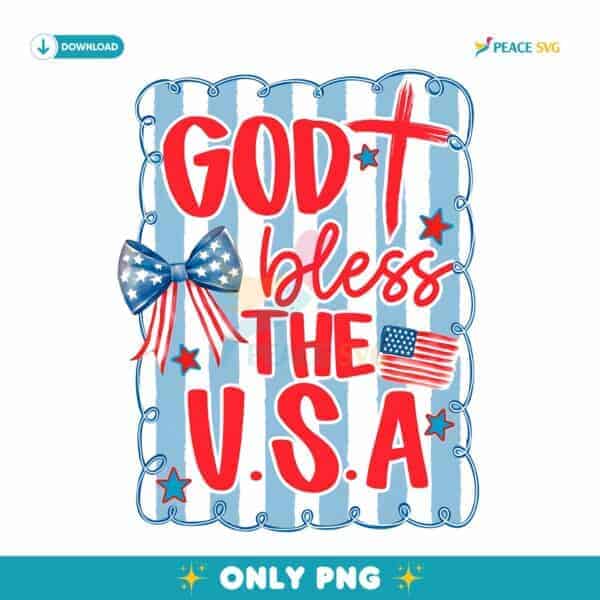 Patriotic Coquette American God Bless The Usa PNG