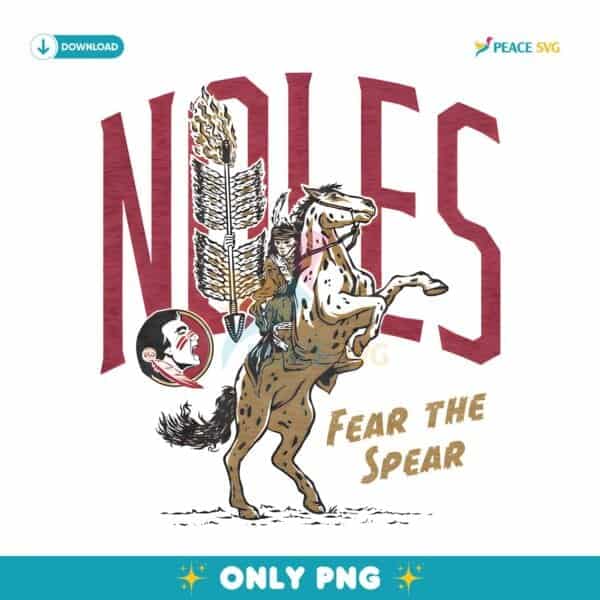 Retro Vintage Florida State Football Renegade Pregame Fear The Spear PNG