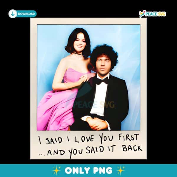 Selena Gomez And You Said It Back Love Polaroid PNG