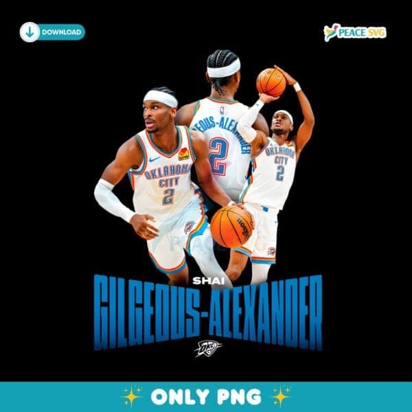 Shai Gilgeous Alexander Oklahoma City Thunder Player PNG