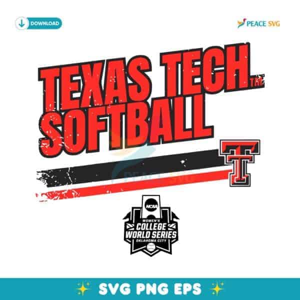 Texas Tech Red Raiders Softball College World Series Stripe SVG