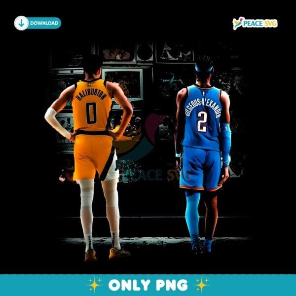 Tyrese Haliburton Shai Gilgeous Alexander Nba Legends Tribute Showdown PNG