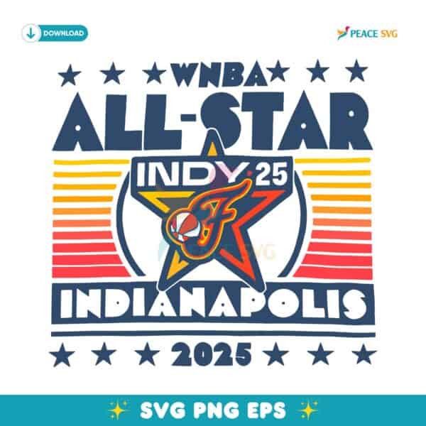 Wnba All Star 2025 Indianapolis Indiana Fever Basketball SVG