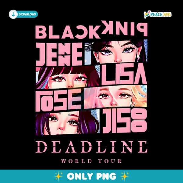 Blackpink Born Pink Deadline World Tour Anime Eyes PNG