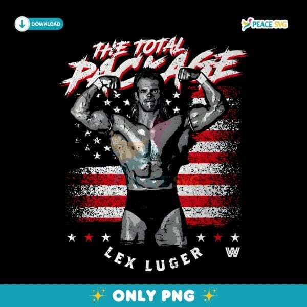 Lex Luger The Total Package Usa Flag Patriotic Wrestling PNG
