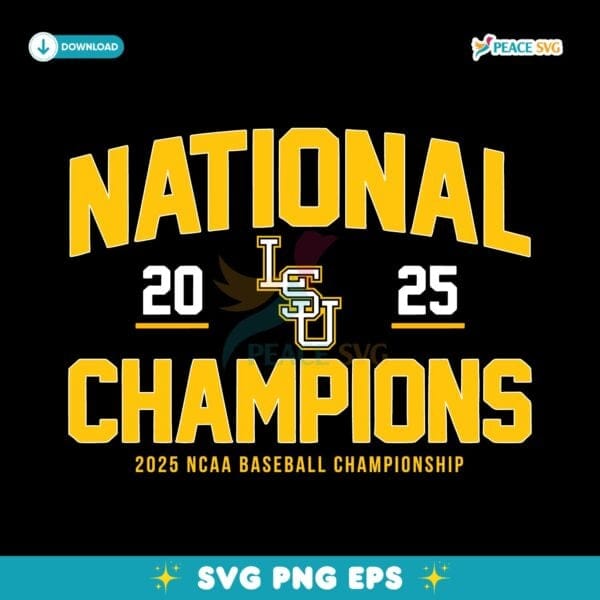 Lsu Baseball 2025 Ncaa Champions Classic SVG