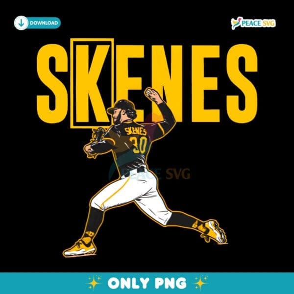 Paul Skenes K Sign Pitching Pose Black And Yellow Baseball PNG