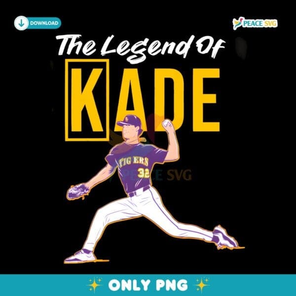 The Legend Of Kade Anderson Lsu Baseball PNG