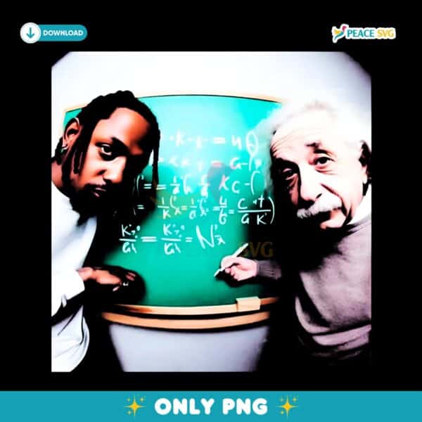 Vintage Kendrick Lamar Einstein Classroom Rap Genius Meme PNG