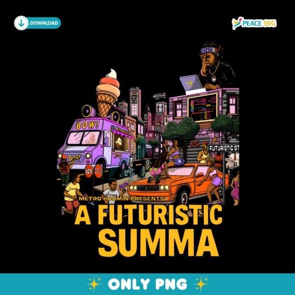 A Futuristic Summa Rap Album Cover Street Art Cartoon Hip Hop PNG
