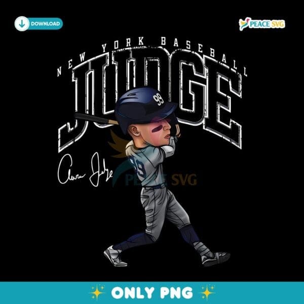 Aaron Judge New York Baseball Cartoon Caricature PNG