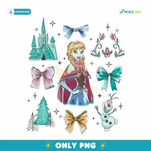 Elsa Bows Frozen Disney Princess PNG Clipart | Peace SVG