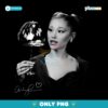 Ariana Grande Black And White Lamp Portrait Vintage PNG
