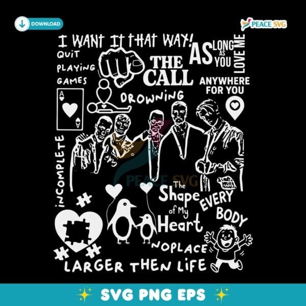 Backstreet Boys Tracklist Tour Concert SVG