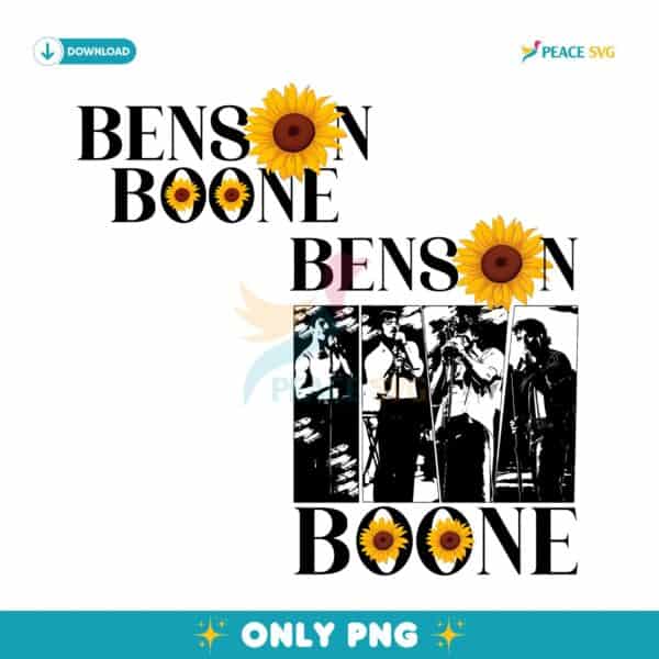 Benson Boone Sunflower Vintage Tour Concert PNG