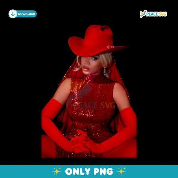 Beyonce Red Outfit Cowboy Carter Tour 2025 Style PNG