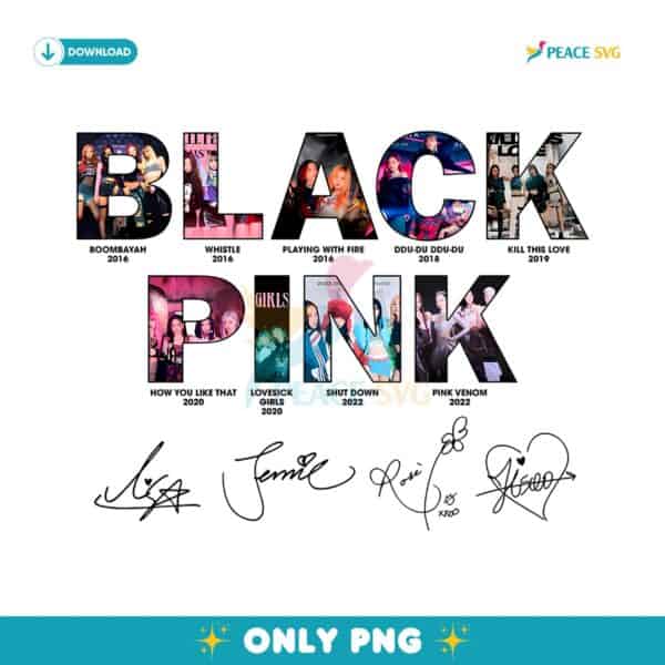Blackpink Song Timeline Boombayah Shut Down Pink Venom PNG