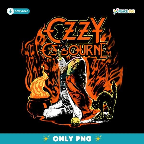 Blizzard Of Halloween Ozzy Gothic Witch Cauldron Cat PNG