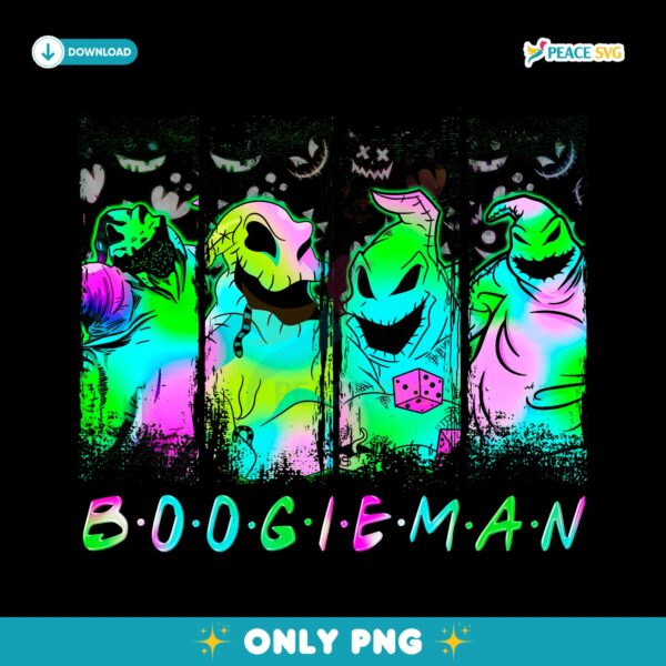 Boogieman Neon Halloween Horror Movie Character PNG