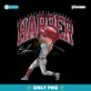 Bryce Harper Philadelphia Baseball Cartoon Caricature Batting Illustration PNG