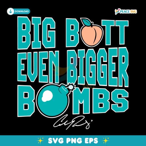 Cal Raleigh Big Butt Even Bigger Bombs Seattle Baseball SVG