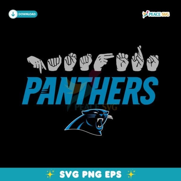 Carolina Panthers Homage Youth Love Sign SVG