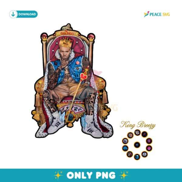 Chris Brown King On Throne 20Th Anniversary Tribute By Erica Krissy PNG
