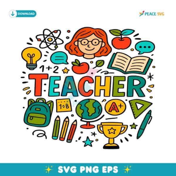 Cute Teacher Back To School Preppy First Day SVG