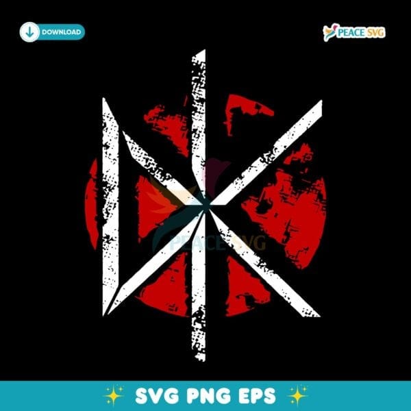 Dead Kennedys Distressed Red Circle White Dk Logo Punk Rock SVG