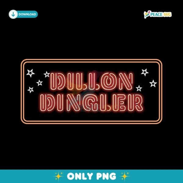 Dillon Dingler Neon Sign Detroit Baseball Retro Light Style PNG