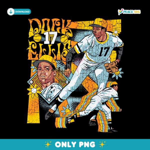 Dock Ellis Pittsburgh Psychedelic Retro Baseball PNG