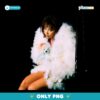 Doja Cat Vintage Retro Glamour White Fur Coat Illustration PNG