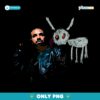 Drake Vintage Leather Jacket Bunny Sketch Graphic PNG