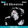 Ed Sheeran Black And White Vintage Concert Portrait PNG