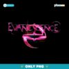 Evanescence Pink Glow Logo Gothic Rock Band Aesthetic PNG