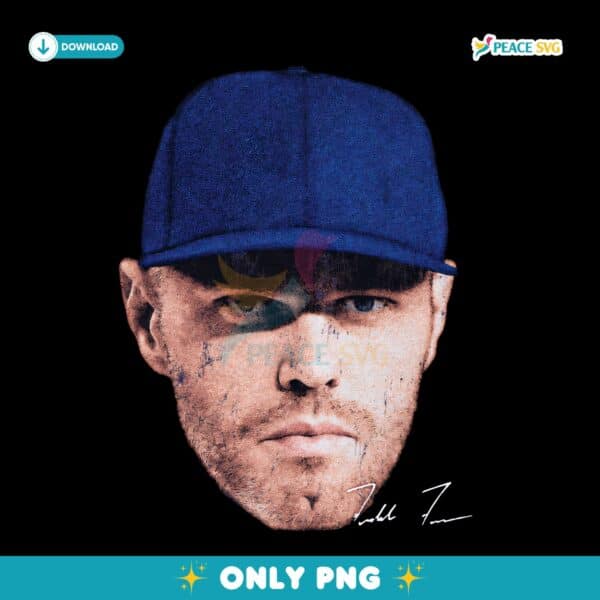 Freddie Freeman Los Angeles Baseball Vintage Headshot PNG